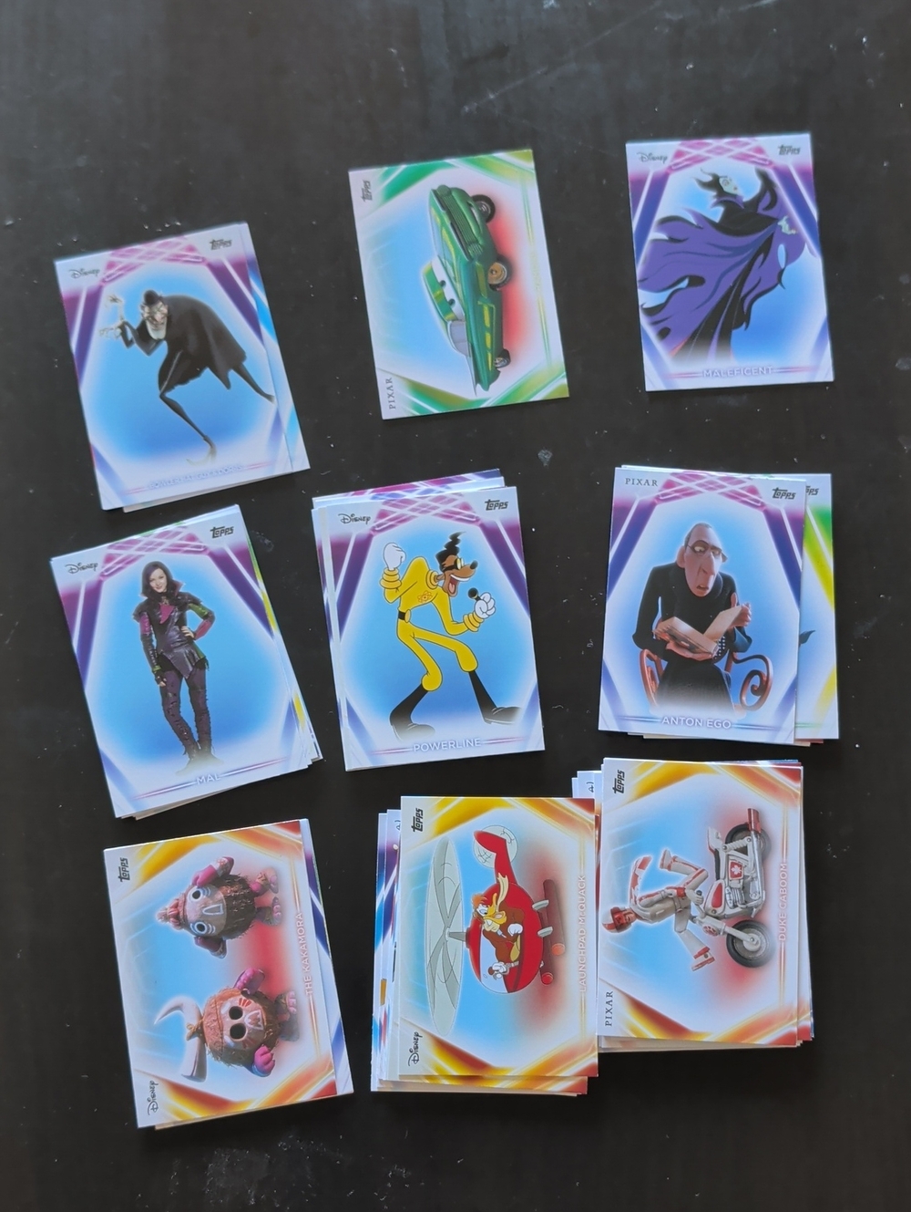 Disney Trading Cards Party Pack - Blue, Purple, Yellow, Green, Red